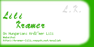 lili kramer business card